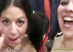 Cute Teens 18+ In Her First Gangbang