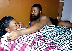 She wakes up to find a Nigerian couple already fucking in her bed