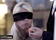 2 sexy blondes pursue the orders of their corporalist