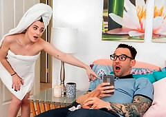 Stunning small-tit chick Aubree Valentine fucked in her lovely poses