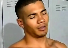 Sexy muscled studs fuck in a locker room
