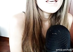 Teen giving herself intensive climax ASMR audio porn