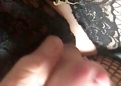 fishnets and lace undies