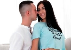 This tall teeny has a body to die for with perfectly shaped firm boobs, sexy belly, tight round butt and a tempting thigh gap that makes you wanna see