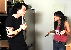 Amateur big tit brunette fucked