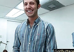 Cute guy about to get buttered