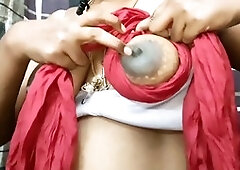 Frigged, aunty masturbating, big natural tits