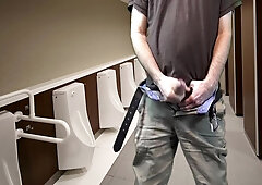 Risky Public Masturbation In Toilets