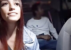 Lustful app driver catches passenger masturbating from behind!