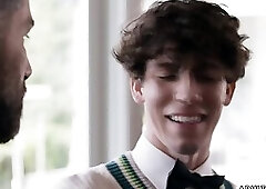 Handsome tattoed guy Adam Ramzi rimjob twink Cristiano