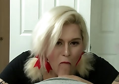 Shemale blonde girl fuck her boyfriend hard