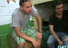 College boys rub on each other