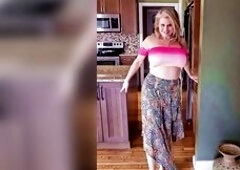 Voyeur Peek into Mamma at Home Alone Solo Wife vid episodes from her OnlyFan Page Compilation