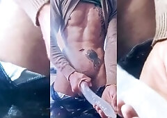 Water condom handjob leads to a hot money shot