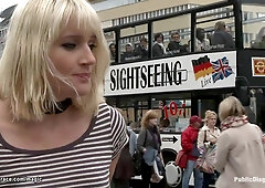 German blonde group public fucked