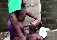 A sexy black guy enjoying a 12inches big cock.