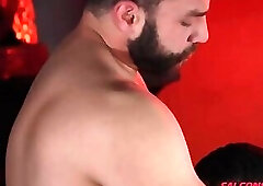 Bastian Karim swallows Diego Reyes's impressive meat