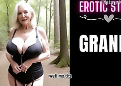 [GRANNY Story] Sex with a Lustful GILF in the Garden Part 1