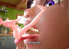 3DGSPOT - Small Trans Bangs With Massive Breasty Trans! PORTUGUESE SUBTITLES! UNCENSORED SEX!