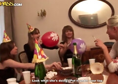 Hot student party of the sweet guys feat. Alexa