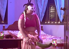 Cute Tamil Girl First Night Enjoy With And Banana