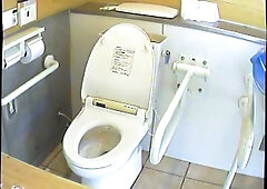 Girls are pissing in the hospital toilet