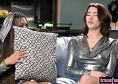 Tranny Eva Maxim humped big arse shemale