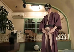 Red Yukata 2 - Super Squirting Water Ejaculation! With College Students