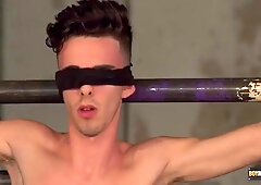 BOYNAPPED - Mature Sebastian Kane torments skinny bound gay Jesse Evans44555