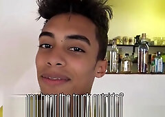 Latino Twink Takes Two Straight Cocks For Money