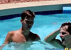 Nasty twinks are ready to have a hot sizzling bareback orgy