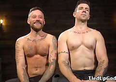 Tatted domination & submission dom cocksucks and masturbates marionette