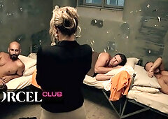 Gangbang in prison with Samantha Jolie