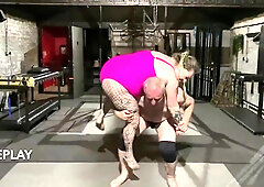 Bambi gives wrestling a go!