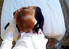 Titty Russian Beautiful Babe Giving Head To Lustful Boss