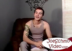 Straight Inked boy grants GFs wish he mouthfucks a gay dude