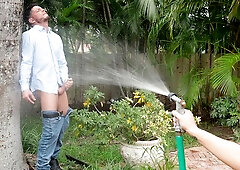 Spicy redhead Latina Kira Perez likes outdoor sex so much