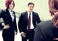 Naughty hottie rides a dick and gets her pussy slammed doggy style