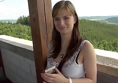 Amateur babe is offered some money in exchange for cock sucking