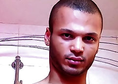 Awesome guy takes a shower