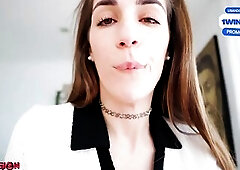 POV titsfuck & sloppy oral pleasure with creamy cum-in-throat ending - Miss Pasion