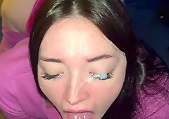 Cute brunette young hookup amateur teen blowjob