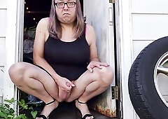 I play in my backyard