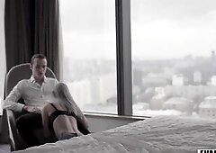 Seductress Eva Elfie serves a bigger, thicker dong right in front of her cuckold partner. The hot as bang Eva's breasty breasts as this babe scre