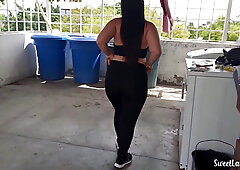 real latina / arab with huge ass trains with her plug in her anus