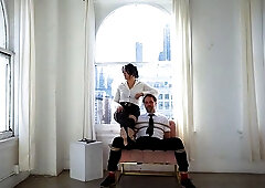 Dominatrix Maras Human Furniture Objectification Shibari Rope Tie Featuring June Love