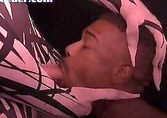 Cockblowing Ebony stud raw nailed from behind till jizzed