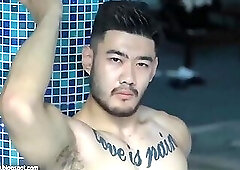 Masculine Hairy Man - Asian Taiwanese Straight Gets A Blowjob For Photoshoot