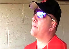 daddy jerks off after the game