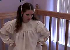 Submissive in diaper cage surrenders to tender dominance in private chamber for their second intimate ritual of trust and release